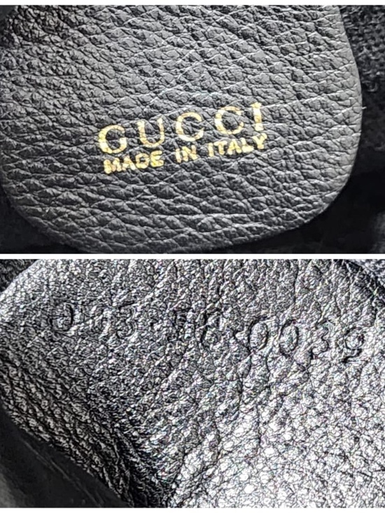 Authentic Gucci Vintage Leather Backpack Black main image 2